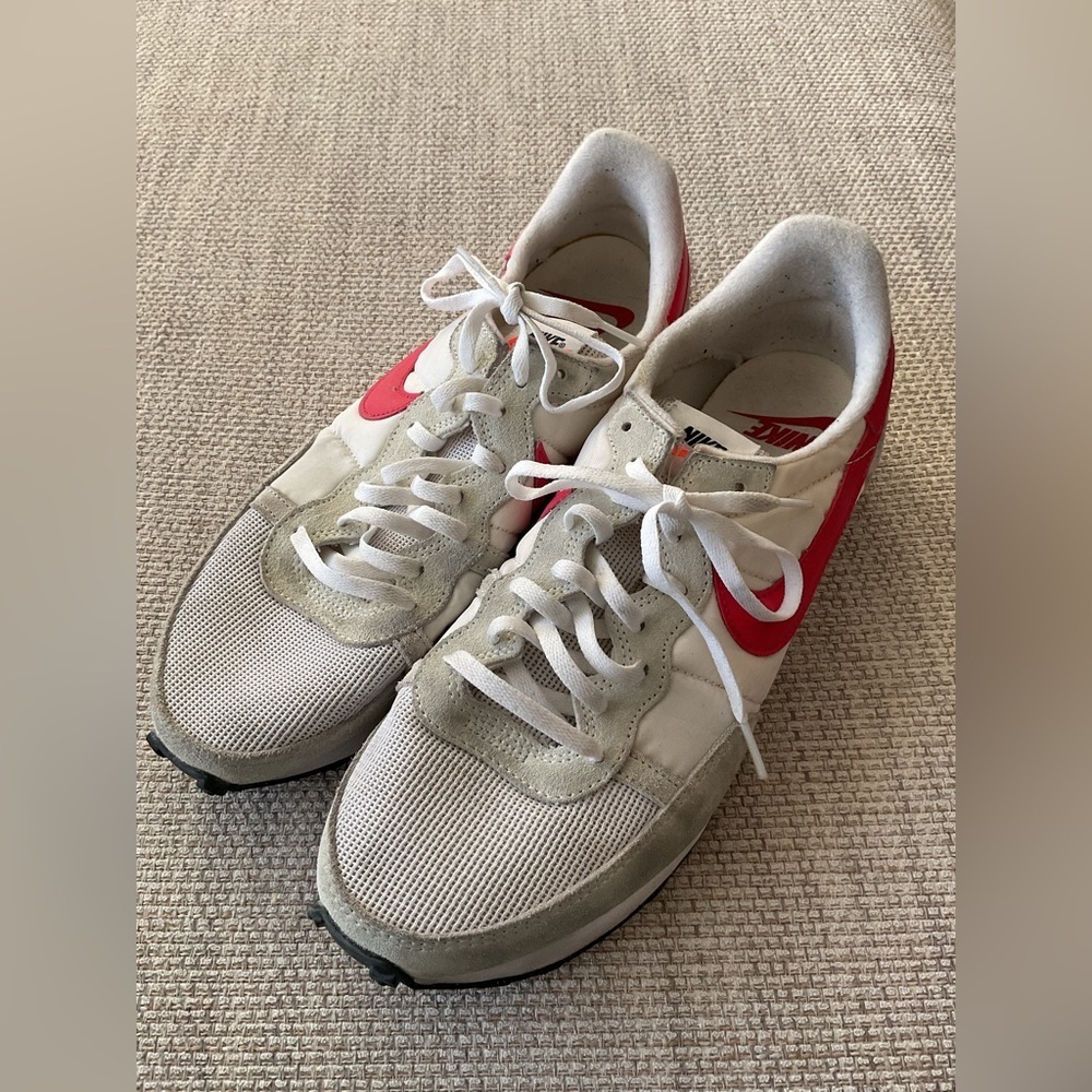 Nike White and Red Athletic Shoes